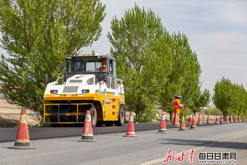 張掖 國道312線公路養護工程加緊施工
